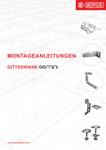 Montageanleitungen gitterrinne Gemini