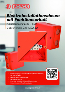 Elektroinstallationsdosen mit Funktionserhalt